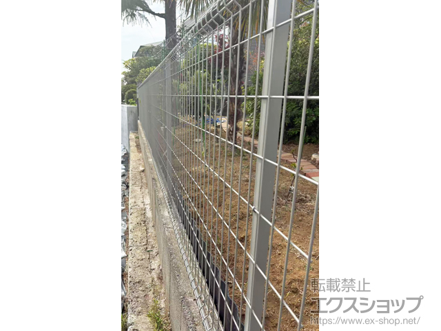 千葉県市川市ののフェンス・柵 イーネットフェンス 3F型　自由柱施工 施工例
