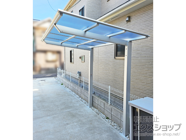 大阪府堺市ののサイクルポート・駐輪場 ネスカFミニ (フラットスタイル) 積雪〜20cm対応 施工例