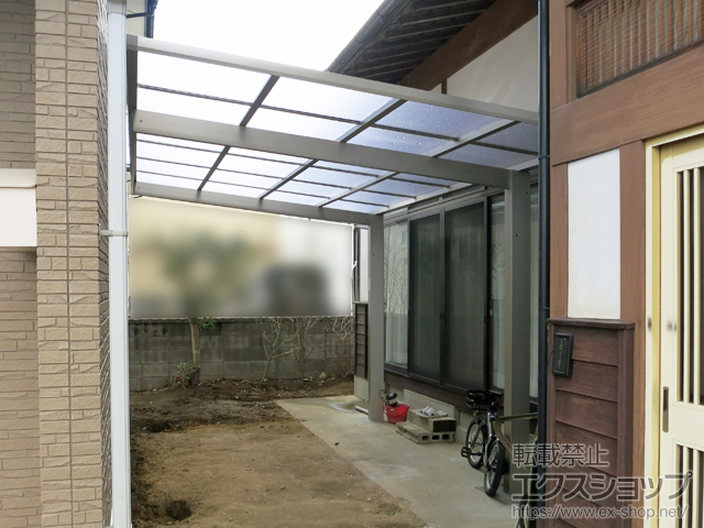 宮城県大崎市ののカーポート プレシオスポート フラット型 1台用 積雪〜20cm対応 施工例