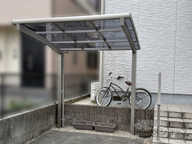 三重県松阪市ののサイクルポート・駐輪場 ネスカRミニ (ラウンドスタイル) 積雪〜20cm対応 施工例