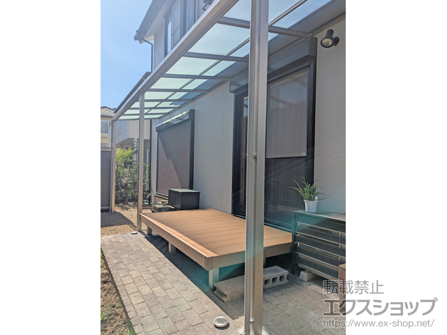 福岡県福岡市ののテラス屋根 ソラリア F型 テラスタイプ 連棟 積雪〜20cm対応 施工例