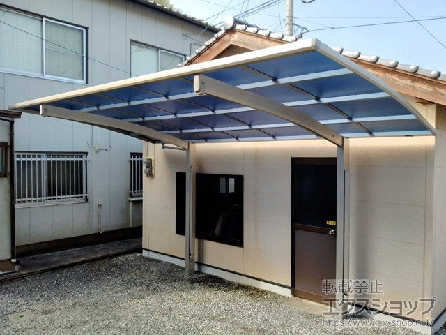 熊本県天草市ののカーポート アリュース 600タイプ 1台用 積雪〜20cm対応＋着脱式サポート 施工例