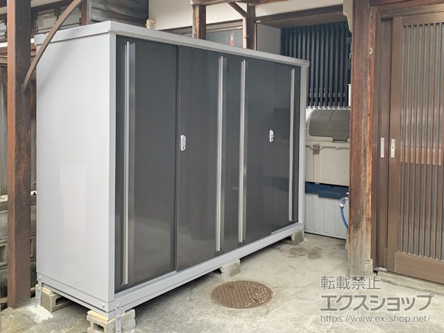 石川県金沢市のの物置・屋外倉庫 シンプリー 一般型 2160×755×1603 MJX-217D-EB 施工例