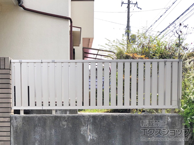 兵庫県神戸市ののフェンス・柵 シンプレオ フェンスTS2型 たてスリット 自由柱施工 施工例