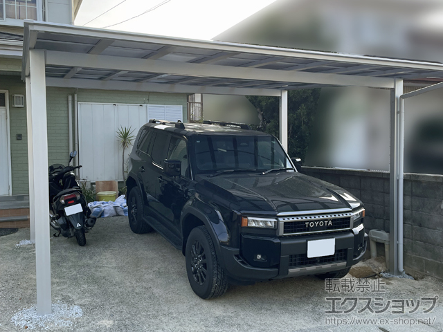 福岡県糟屋郡須惠町ののカーポート ソリッドポート ワイド 積雪〜20cm対応 施工例