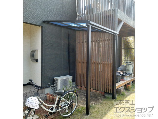 福岡県大川市ののテラス屋根 ソラリア F型 テラスタイプ 単体 積雪〜20cm対応 施工例