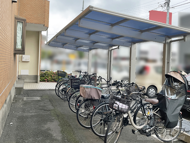 埼玉県さいたま市ののサイクルポート・駐輪場 エフルージュ FIRST ミニ 600タイプ 縦連棟 積雪〜20cm対応 施工例