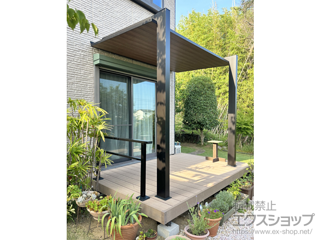 静岡県御前崎市ののテラス屋根 テラスSC 単体 複合色 積雪〜20cm対応 施工例