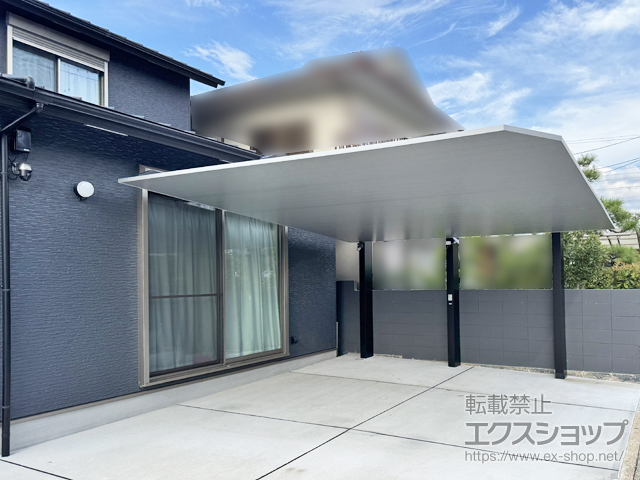 京都府京都市ののカーポート カーポートSCワイドSC 後方支持 2台用 施工例