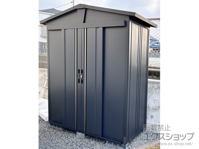 静岡県駿東郡清水町のの物置・屋外倉庫 三角屋根仕様ガーデニング物置 リジュー LEISURE 1832×840×2212 LSN-1808-YK 施工例