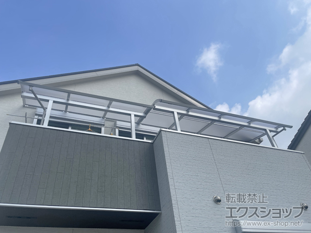 東京都福生市ののバルコニー・ベランダ屋根 ソラリア R型 屋根タイプ 単体 積雪〜20cm対応 施工例