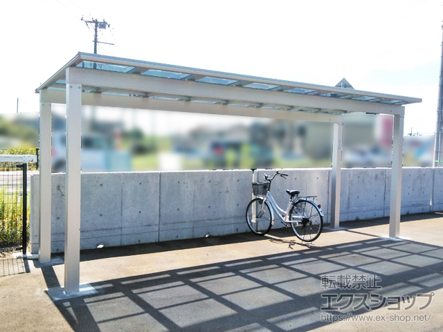新潟県三条市ののサイクルポート・駐輪場 エフルージュ FIRST ミニ 3000タイプ 単体 積雪〜100cm対応 施工例