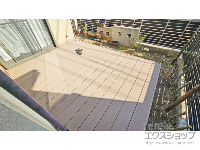 神奈川県川崎市ののウッドデッキ リウッドデッキ S＋リウッドステップ5型 Sタイプ（1段） 施工例