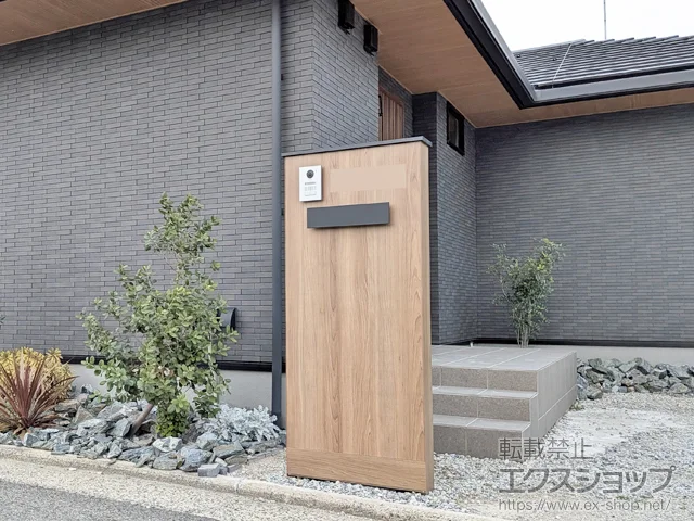 福岡県筑紫野市のLIXIL(リクシル)のポスト・門柱・宅配ボックス 機能門柱FK セット3 施工例
