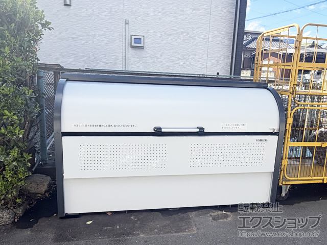 山梨県南アルプス市ののゴミステーション ゴミ収集庫クリーンストッカー CKR-1907-2型（容量1200L） 施工例