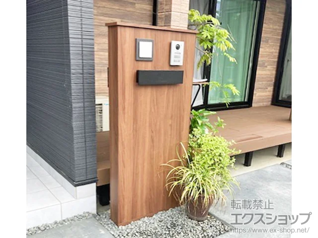 和歌山県橋本市ののウッドデッキ、テラス屋根 機能門柱FK セット3 施工例