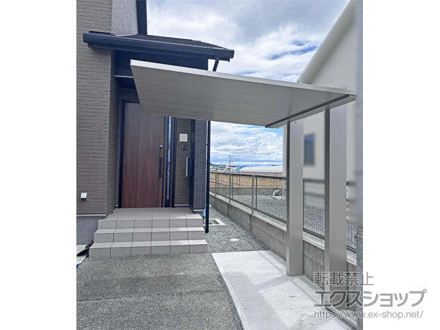 熊本県熊本市のYKKAPのサイクルポート・自転車置き場 プレーンルーフ ミニ 600タイプ 単体セット 積雪～20cm対応 施工例