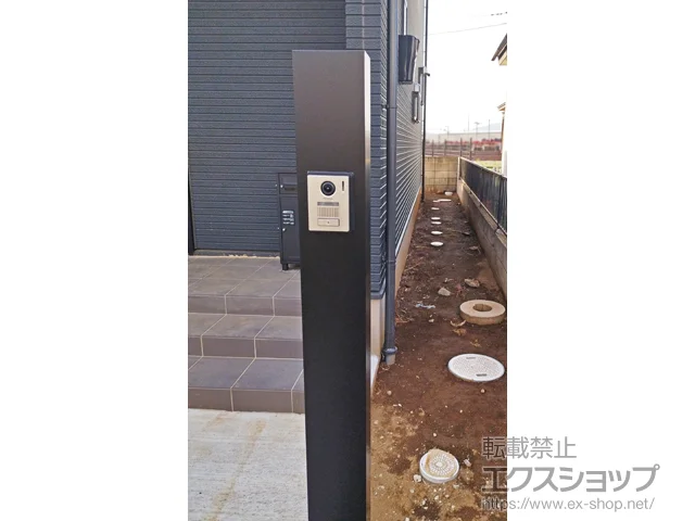 茨城県土浦市のLIXIL(リクシル)のポスト・門柱・宅配ボックス 機能門柱FP セット1 施工例