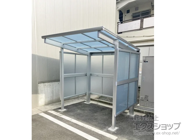 大阪府東大阪市のYKKAPのサイクルポート エフルージュ FIRST ミニ パーク 600タイプ 単体 積雪～20cm対応 施工例