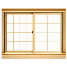 和紙調ガラス(3mm)組子付き