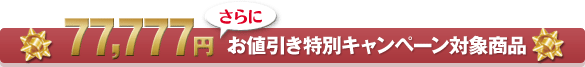 77,777円 さらにお値引き特別キャンペーン対象商品