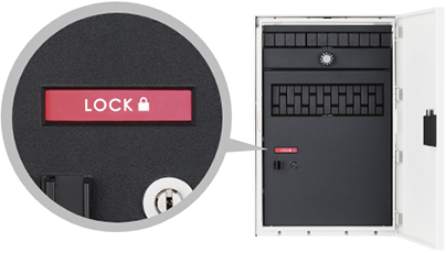 荷物を入れると自動ロック